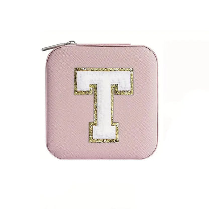 New Creative Letter Jewelry Box Portable Travel Ring Necklace Stud Earrings Storage Box