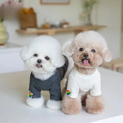 Love Pet Dog Clothes  Winter Fashion Knitted Warm Inner Pet Base Clothes Dog Two Legged T-Skirt Puppy Clothing for Small Dogs