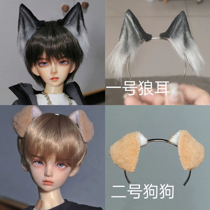 BJD doll headgear for 1/3 1/4 1/6 size cute doll fox ear headgear simulation headgear BJD doll accessories