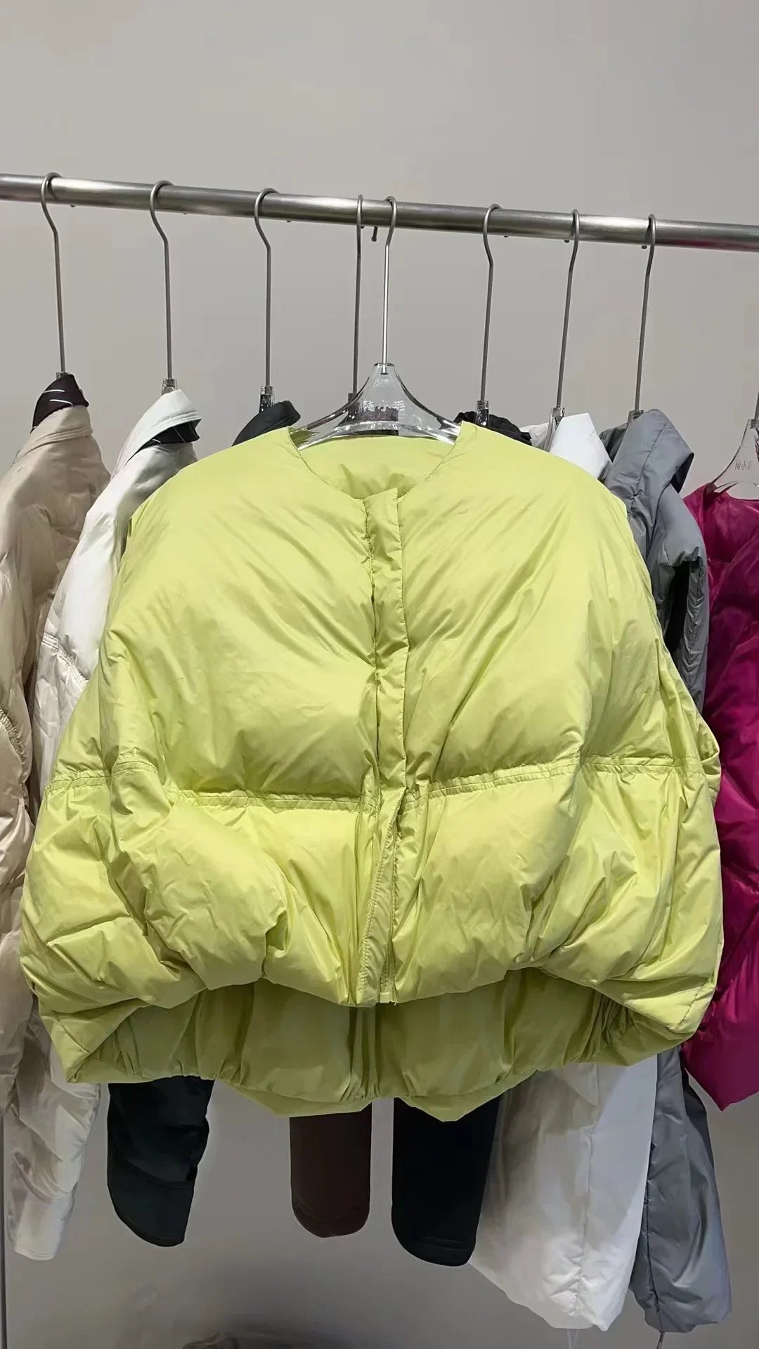 2024 New Autumn Korean Chic Down Vest O-neck Loose Solid Casual Sleeveless Parkas All-match Zipper Jacket Waistcoat Female