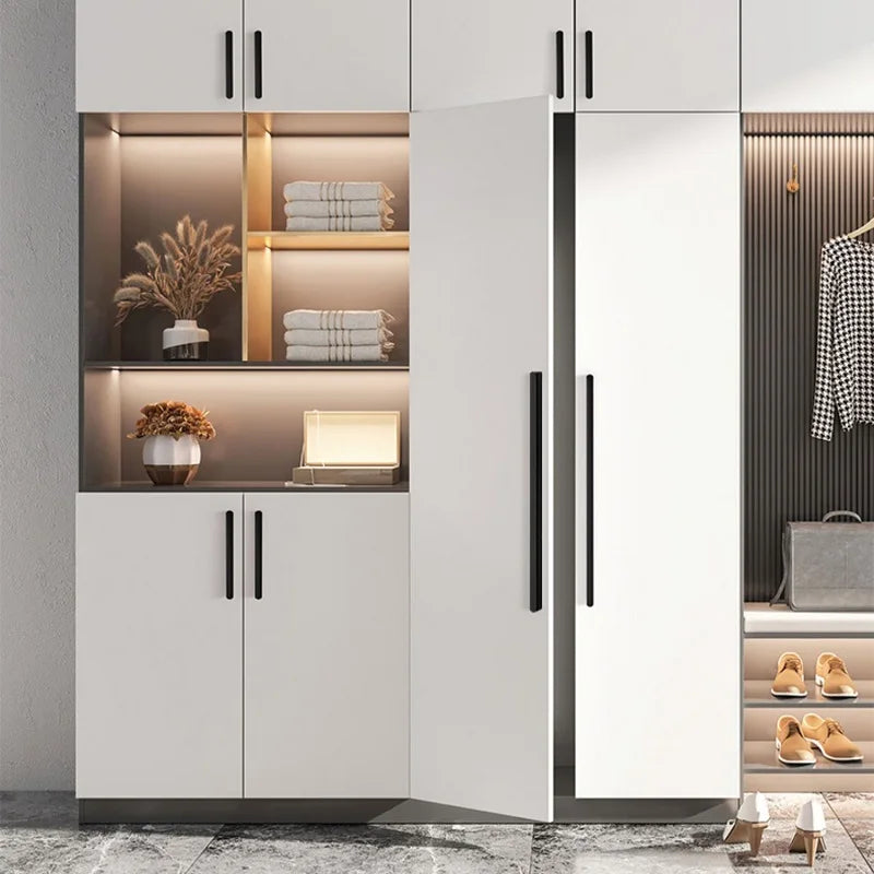 Multi-Size (80-1200mm) Cabinet Handles - Solid Aluminum Alloy Rounded Corner Pulls, Brushed Gold Finish for Wardrobe & Kitchen