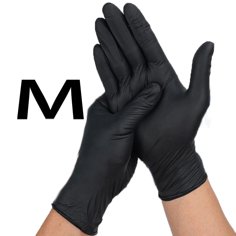 50/100/200/400/1000 Pcs Cleaning Gloves, Nitrile Gloves, Black Food Grade Disposable Gloves, Kitchen Gloves, Dishwashing Gloves