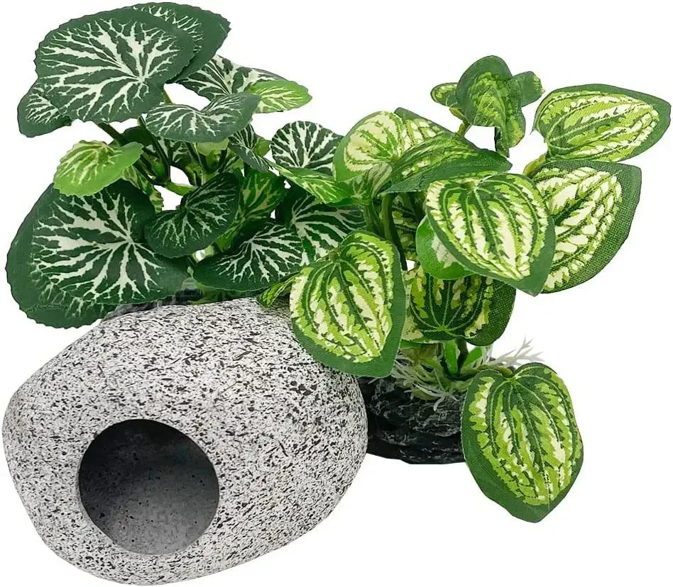 Aquarium Ornaments Simulation Plants Fish Tank Landscaping Decorations Plastic Water Plants Flowers Trees Rocks Accessories