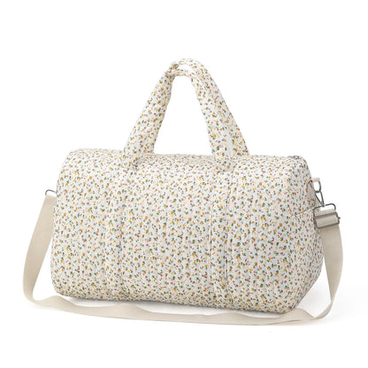 Large Capacity Mommy Bag Travel Tote Bag for Women Baby Diaper Bag Floral Print Multifunctional Crossbody Bag