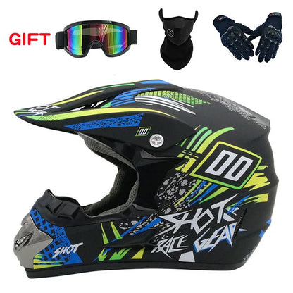 Kirim 3 Buah Hadiah Helm Sepeda Motor Helm Off-Road Sepeda Downhill AM DH Cross Helm Capacete Motocross Casco helmet motorcycle