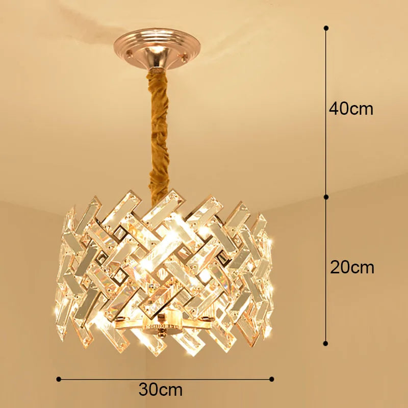 Light Luxury Crystal Small Chandelier Aisle Lamp Corridor Entrance Entrance Foyer Modern Minimalist Balcony Stairwell Lighting
