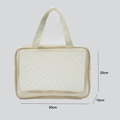 HOMEFISH Mesh Shower Caddy Tote Bag Cosmetic Storage Bag Multifunctional Shower Bag Large Capacity Portable Toiletry Organizer