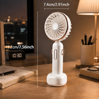 Handheld Fan Foldable Portable Fan with LED Display 2000mAh Battery Operated Mini Hand Held Fan for Travel Beach Outdoor