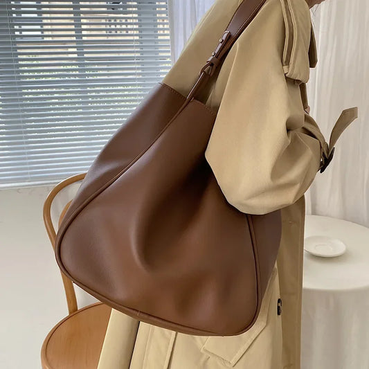 Luxury Tote Bag Woman 2026 Trend Large Capacity Female Shoulder Bag High Quality Leather Simple Designer Woman Handbag Purse