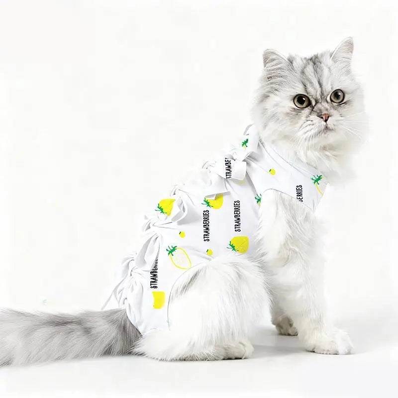 Pet Neutering Suit Cat Postoperative Recovery Anti Licking Clothing Adjustable Cat Wound Protective Clothes Pet Supplies