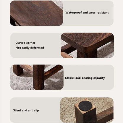 Solid Wood Stool Adult Shoe Changing Stool For Daily Household Kitchen Bathroom Living Room Garden Wooden Step Stool Supplies