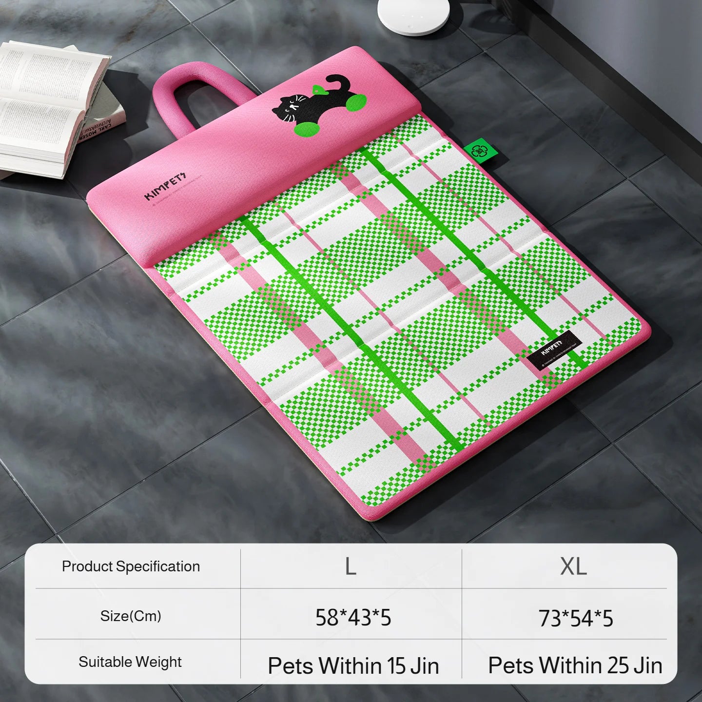 Pet Cooling Mat Double Sided Foldable Dog Bed Breathable Plaid Summer Pet Sleeping Pad Portable Washable Pet Pad for Dogs Cats