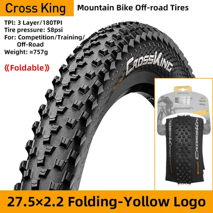 Continental CrossKing MTB/Mountain Bike Tire 27.5/29 x 2.3 Flodable Tubeless Ready Anti Puncture E-Bike Applicable Off-road Tyre