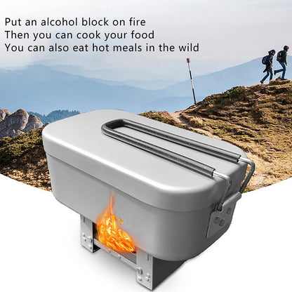 Foldable Portable Outdoor Camping Solid Alcohol Stove Mini Cooking Stove