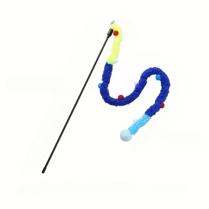 Pet Cat Interactive Teaser Toy Soft Plush Strip Wands Toys for Kitten Cats Play Pet Supplies for Fun And Exercise