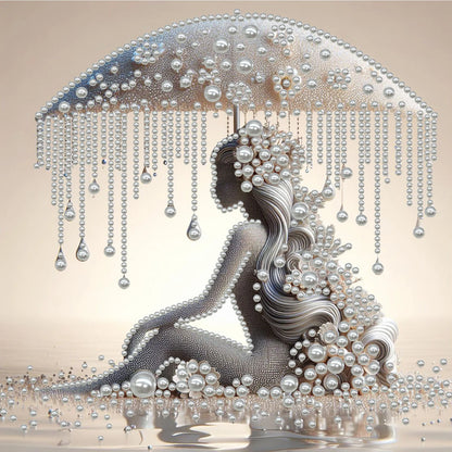 DIY Pearl Gem Paintings Picture Arts Craft for Adults/Beginners Gift Home Decor 30x30cm With Frame