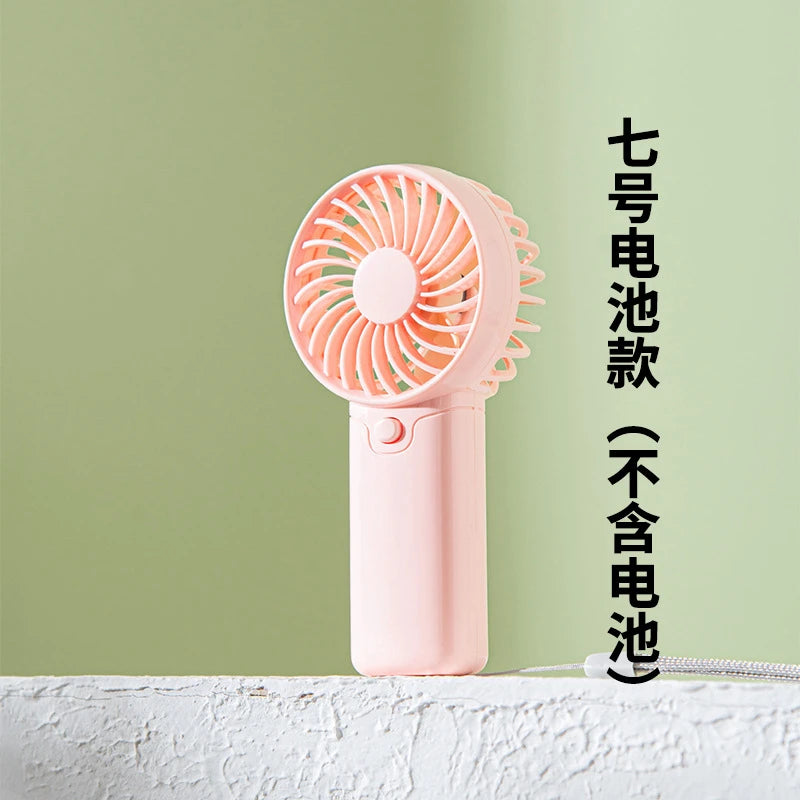 Portable Hand Fan Compact Size Lightweight Powerful Wind Student Daily Carry Camping Personal Cooling Device