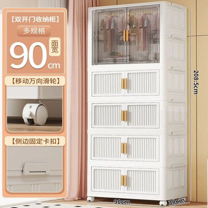 Natural Shelves Wardrobes Organizer Clothes Jeans Shelf Drawer Wardrobe Stackable Storage Stoffen Klerenkast Home Furniture