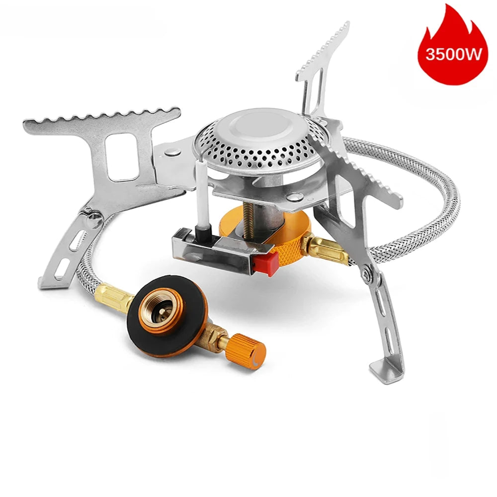 Outdoor Portable Three Head Stove Camping Windproof Stove Camping Picnic Burner Outdoor Foldable Gas Stove Newest Arrival