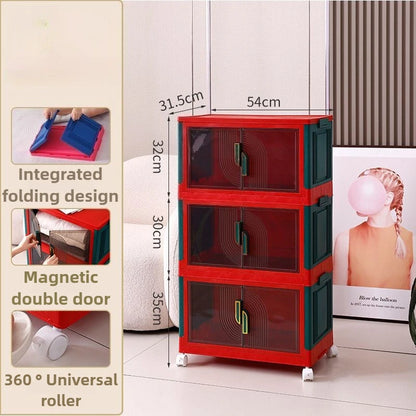Bedroom Storage Box Clothing Cabinet Organizing Foldable Living Room Storage Cabinet Stationery Toy Organization Boxes Kitchen