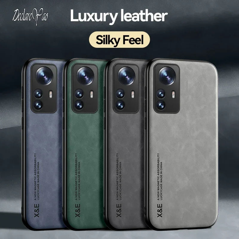 DECLAREYAO Slim Suede Leather Hard Coque For Xiaomi Mi 14T 13T 12T 11T 10T 9T 15 Pro 14 Ultra 13 12 12X 12S 11 Lite Case Cover