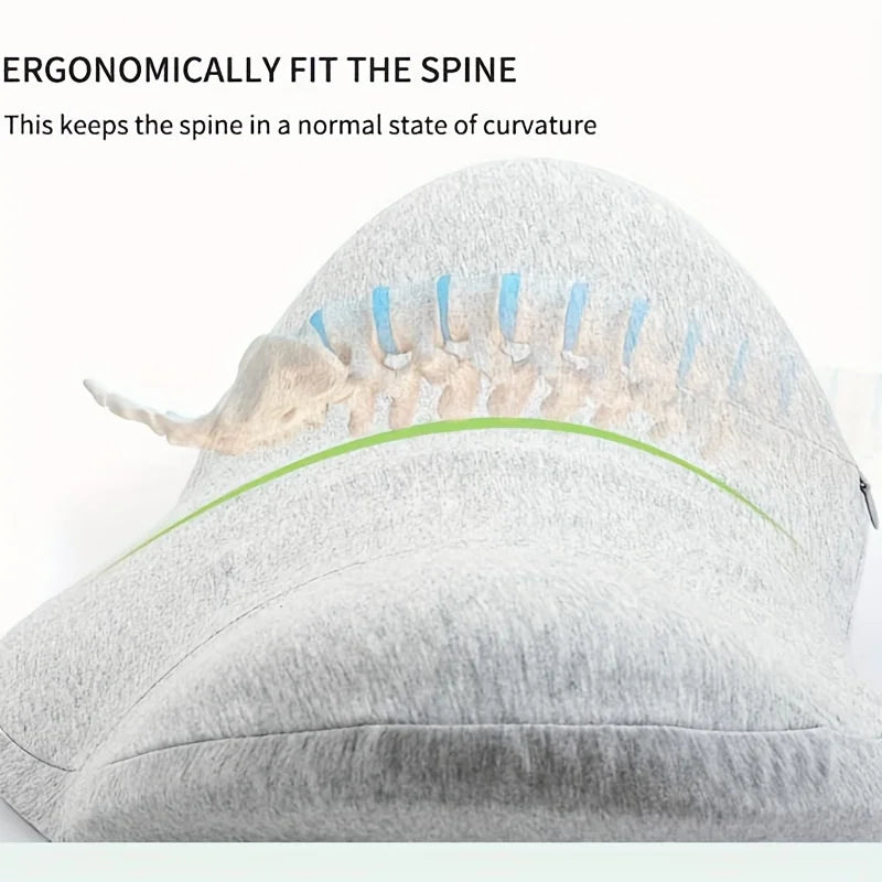 1pc Orthopedic Memory Foam Lumbar Pillow for Lower Back Relief and Support - Perfect for Side Sleepers