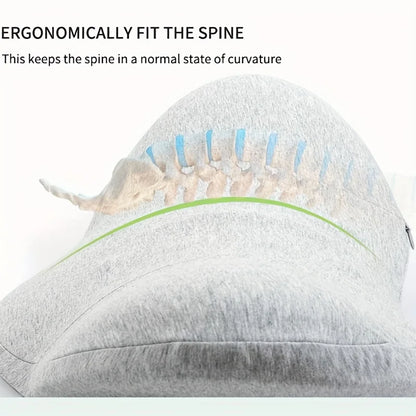 1pc Orthopedic Memory Foam Lumbar Pillow for Lower Back Relief and Support - Perfect for Side Sleepers