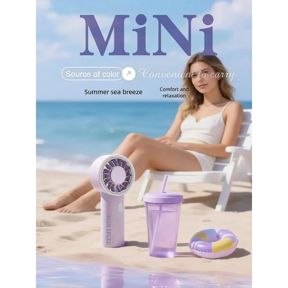Handheld Fan Upgraded Portable Fan,Mini USBRechargeable Personal Fan, Outdoor Travel ,Suitable for summer beach and concerts