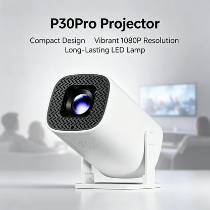 P30 PRO Home Theater Projector Android 11 WiFi 6 Native 720P Built-in Speaker Portable Outdoor Cinema Projector