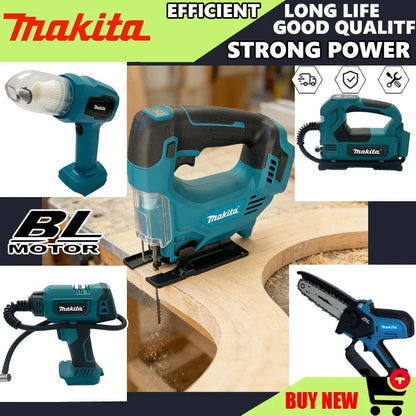 Makita's Various Models of Portable Cordless Power Tools, Cordless Chainsaws, Brushless Chainsaws, Electric Guns Power Tools