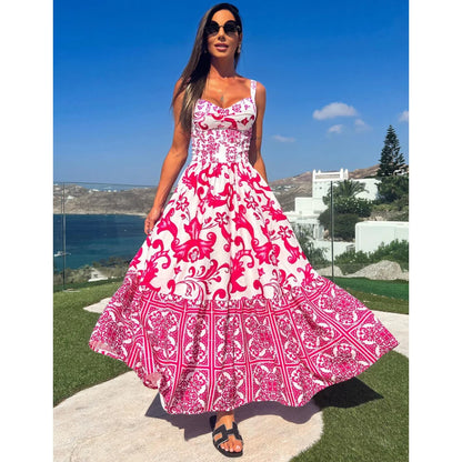 Print Ruffle Beach Cover Up Floral Hot Swimsuits 2025 Sexy Beach Outfits For Women Tunics for Beach Long Playa Bikini Cover Up
