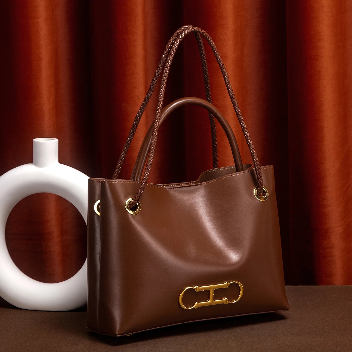Women's handbag 2026 autumn new black minimalist tote bag dual-use commuting women's bag