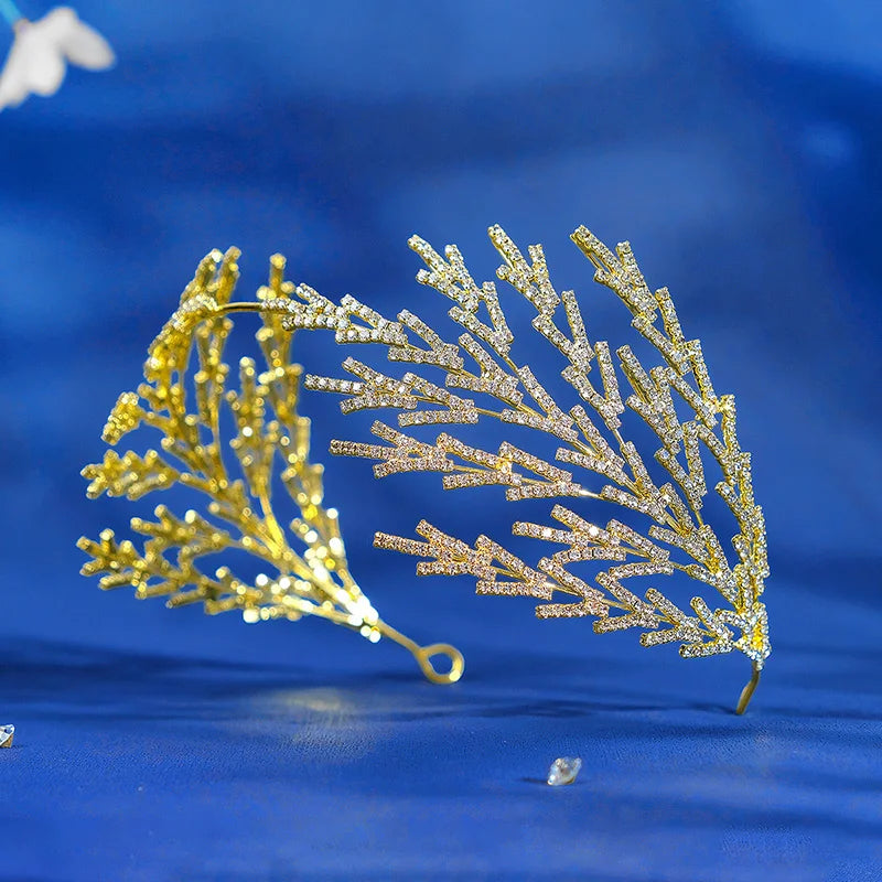 Bridal Hair Silver Handmade Hair Accessories Crystal Wedding Ladies Bling Rhinestone Crown Girls Headpiece Jewelry For Women