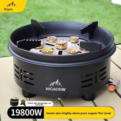 Seven Star Outdoor High Mountain Portable Gas Stove Split Type Camping Cooking Burner QBA