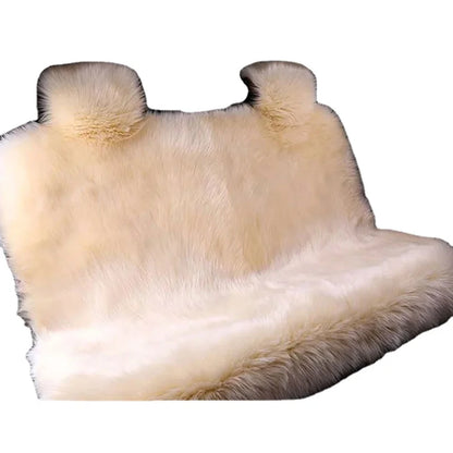 Car Seat Cover Faux Fur Warm Car Seat Cover Faux Plush Black Cute Fundas Coche Asiento Universal Decorative Accessories