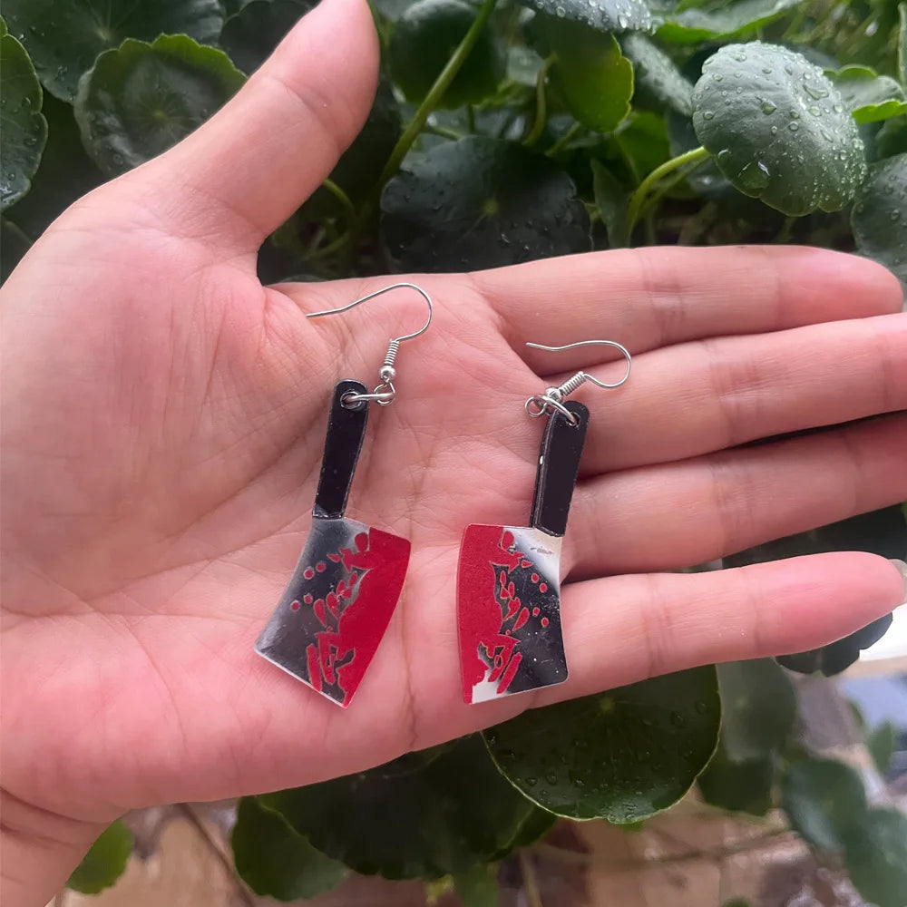 Exaggerated Cool Punk Knife Earrings,Halloween earrings, Knife Earrings, Horror Jewelry, Women Earrings, Gothic Jewelry