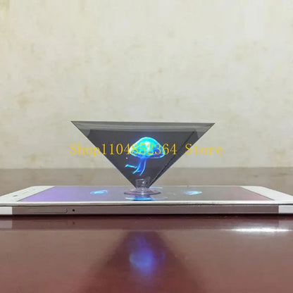 Smartphone 3D Hologram Projector 360-Degree Images 3D Projector Stands Projector Py-ramid Any Smartphones