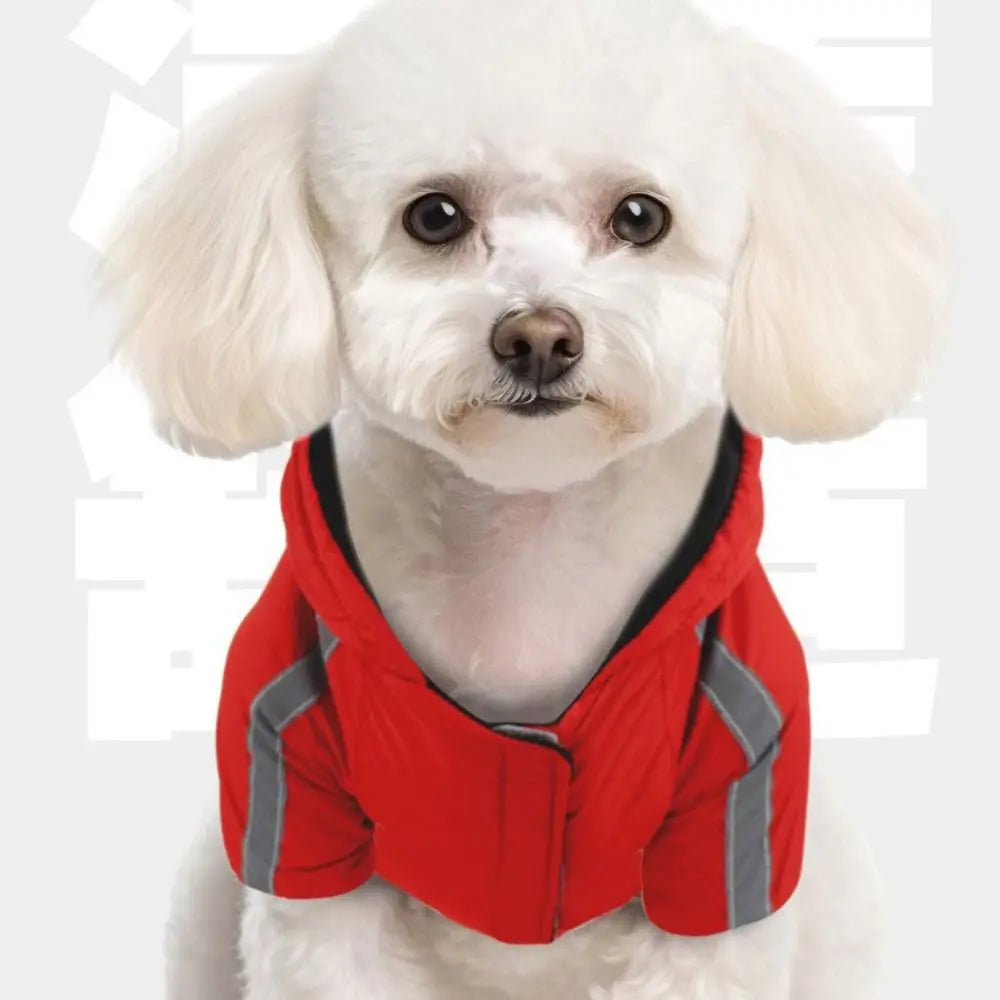 Pet Costume Windproof Fleece Dog Clothes Waterproof Comfortable Winter Pet Apparel Warm Reflective Dog Hooded Coat for Dogs