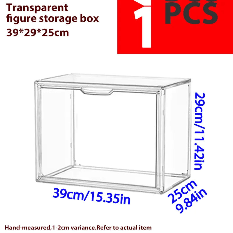 Multifunctional Foldable Storage Box Organizer for Figurines, Jewelry, Makeup, Blind Box, Bag Display – Super Big Acrylic Case
