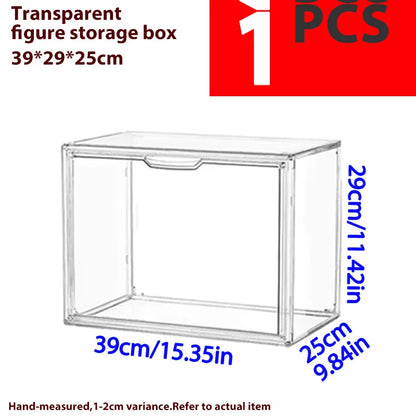 Multifunctional Foldable Storage Box Organizer for Figurines, Jewelry, Makeup, Blind Box, Bag Display – Super Big Acrylic Case