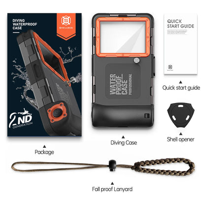 Multi-functional, durable, waterproof, 15m/50ft, universal 6.9 inch waterproof phone case, IP68, professional diving photography