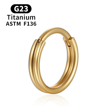 ASTM F136 Titanium 16G Hinged Nose Ring CZ Septum Clicker Cartilage Hoop Earrings Tragus Rook Daith Conch Helix Piercing Jewelry