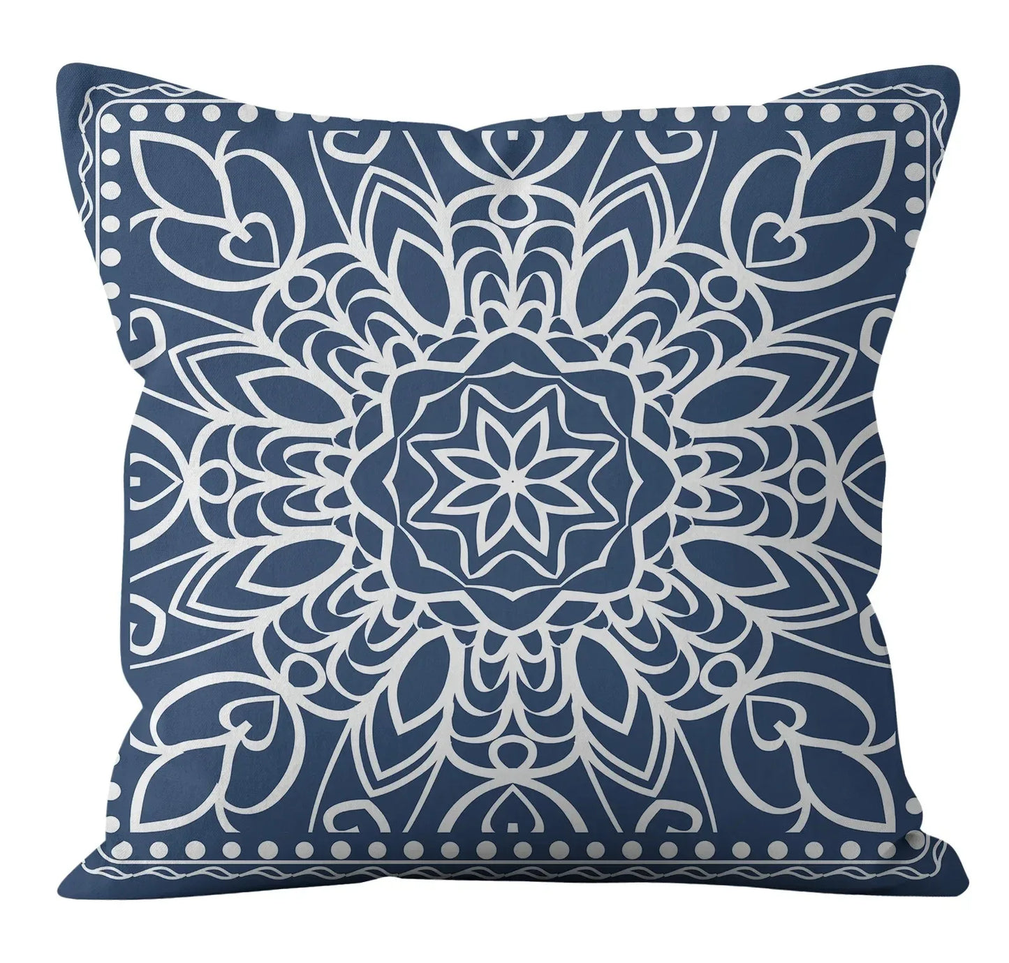 Modern Fashion Nordic Sofa Simple Cushion Cover Living Room Decoration Pillow Cover Navy Blue Geometric Pillow Cover