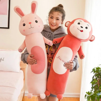 2025 New Pillows for Bedroom Soft and Comfortable Soft Long Sleeping Pillow Delicate and Smooth Cute Animal Cylindrical Pillow