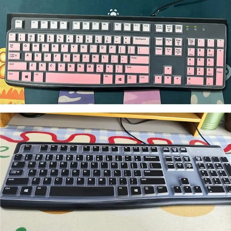 20CB Keyboard Cover for K120 MK120 Corded Keyboard Silicone Keyboard Protectors Skin Ergonomic Keyboard Protective