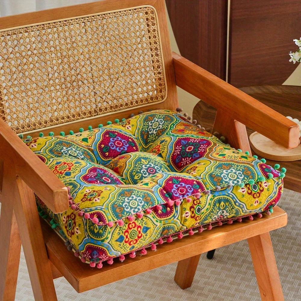 New Soft Tatami Cushion Large Thicken Floor Mat Square Bohemian Style Yoga Seat Cushion For Home Balcony Window