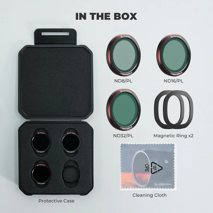 Freewell 3 Pack Magnetic Filters ND, UV, CPL, ND/PL, Glow Mist 1/4 Filter Compatibility DJI Neo 2 Camera Photography Accessories