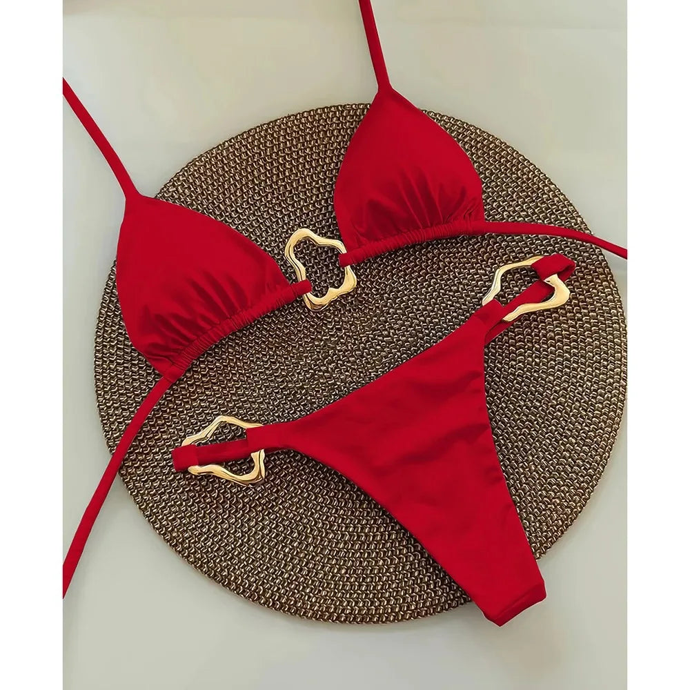 2025 New Bikini Set Bikinis Sexy Women Swimsuits Female Swimwear Bathing Suit Brazilian Swimming Suits Beachwear Biquini Summer