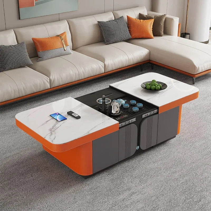 Coffee Table TV Cabinet Combination Modern Lifting Multi-Function Retractable Kung Fu Table Small Apartment Living Room Home