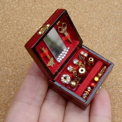 1/12 Dollhouse Miniatures Jewelry Box /Doll House Accessory Room Decor